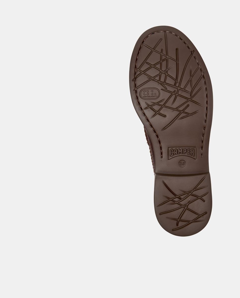 Mocasines de piel de mujer dean twins - Camper - Marrón oscuro Marrón oscuro-4