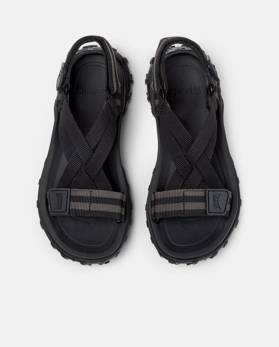 Sandalias planas de mujer drift trail sandal cierre adherente - Camper - Negro Negro-3