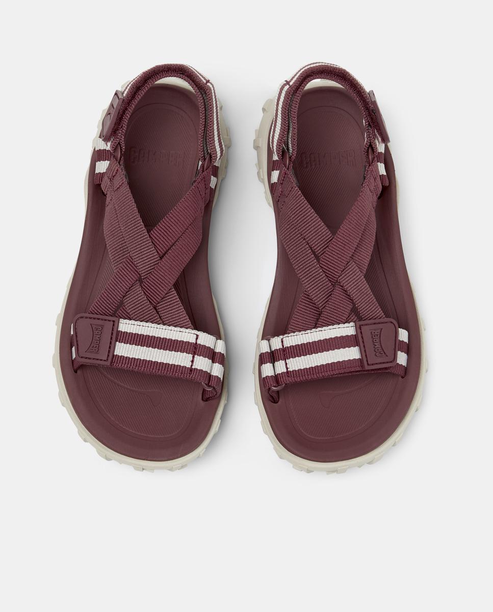 Sandalias planas de mujer drift trail sandal cierre adherente - Camper - Burdeos Burdeos-3