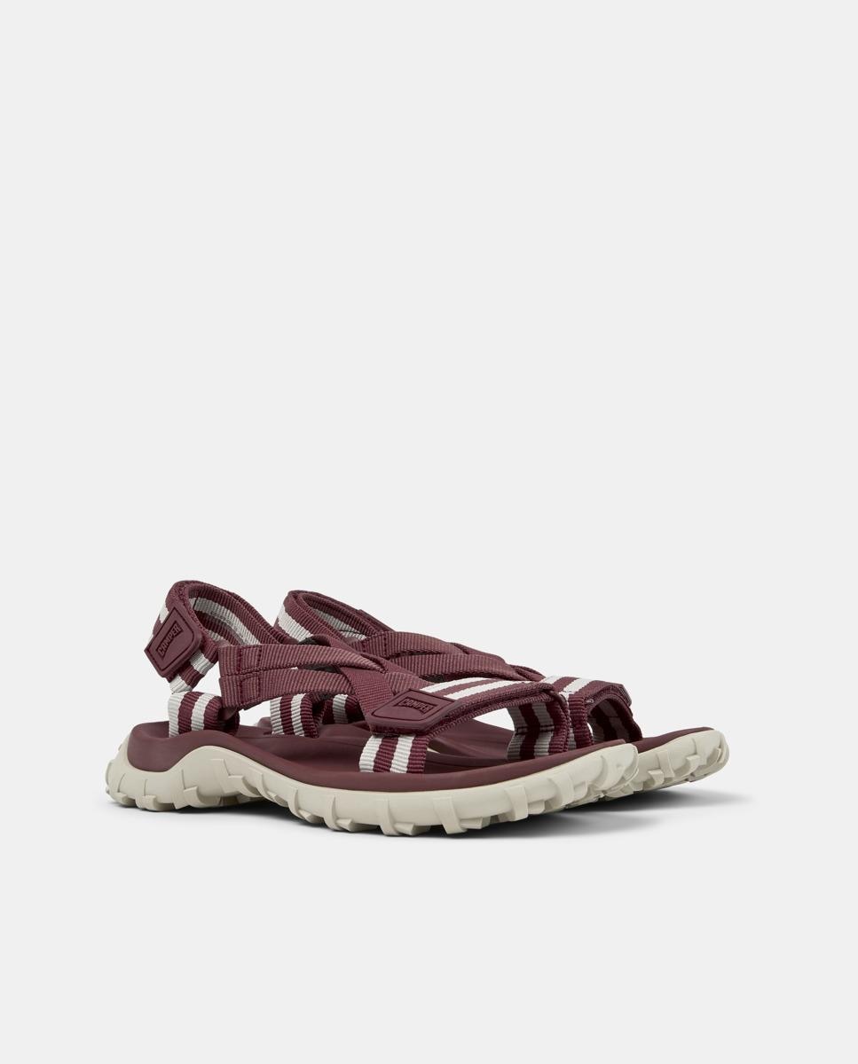 Sandalias planas de mujer drift trail sandal cierre adherente - Camper - Burdeos Burdeos-5