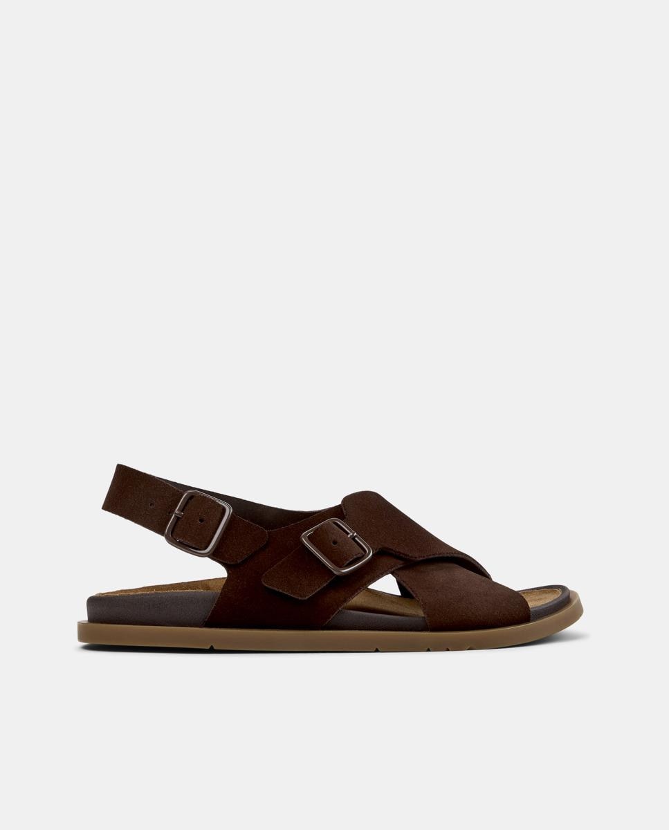 Sandalias de mujer Lluc Sandal de piel - Camper - Marrón oscuro Marrón oscuro-1