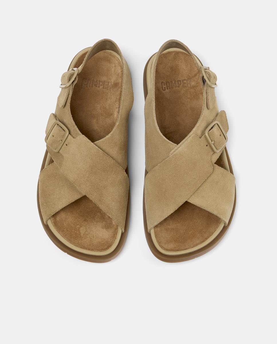 Sandalias de mujer Lluc Sandal de piel - Camper - Marrón claro Marrón claro-3