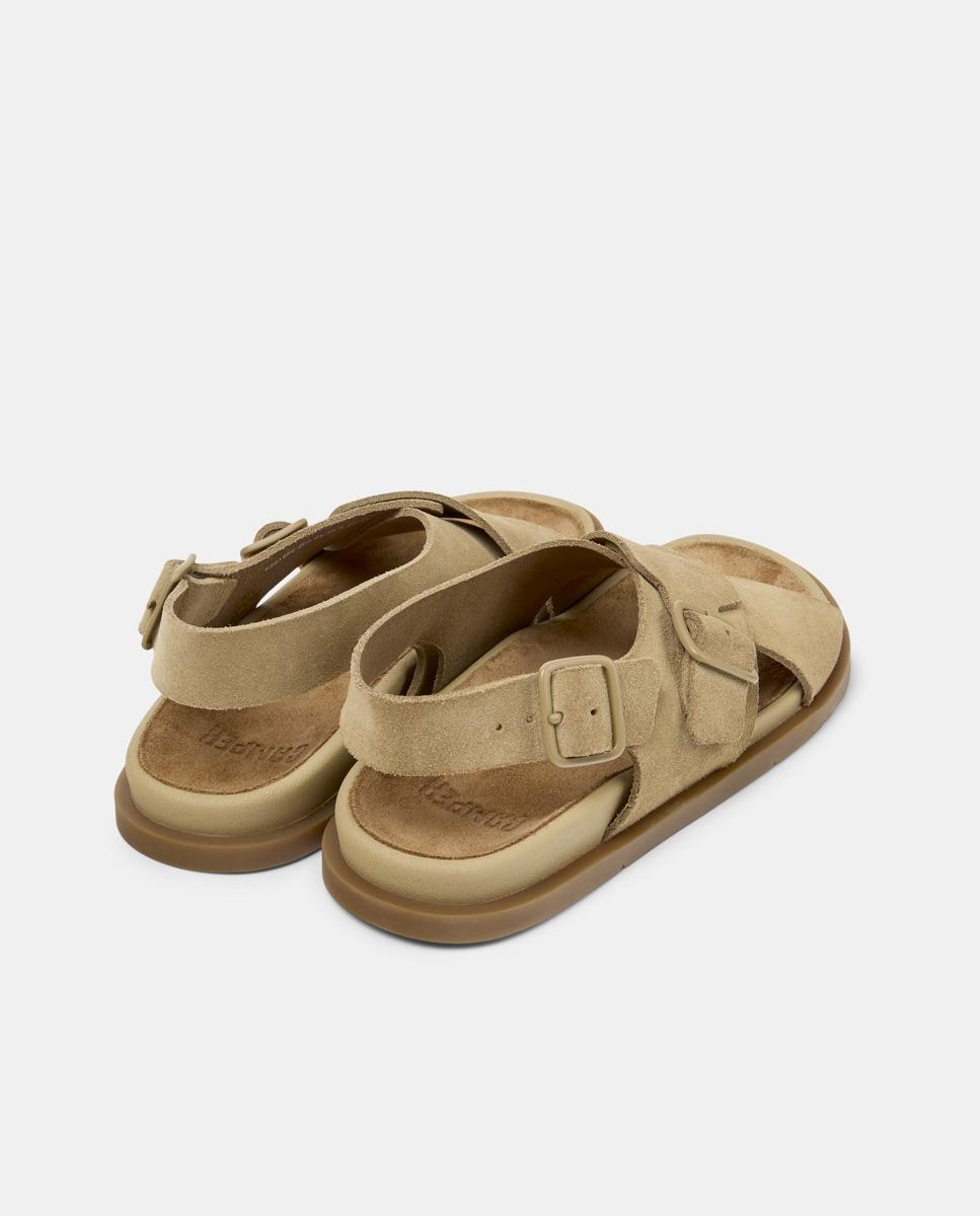 Sandalias de mujer Lluc Sandal de piel - Camper - Marrón claro Marrón claro-2