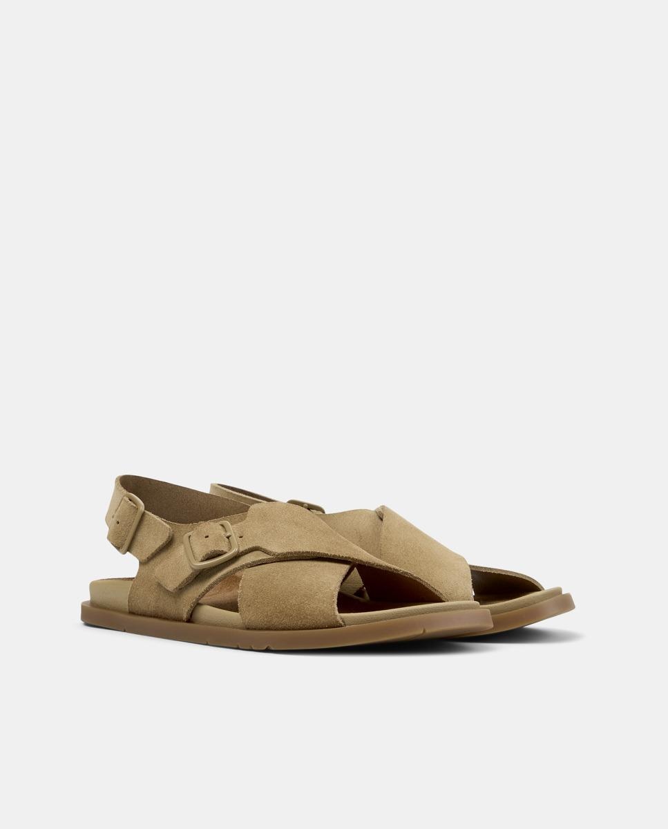 Sandalias de mujer Lluc Sandal de piel - Camper - Marrón claro Marrón claro-5
