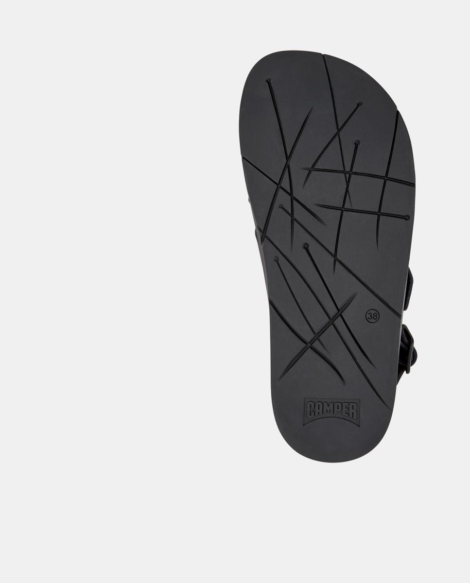 Sandalias de mujer Lluc Sandal de piel - Camper - Negro Negro-4
