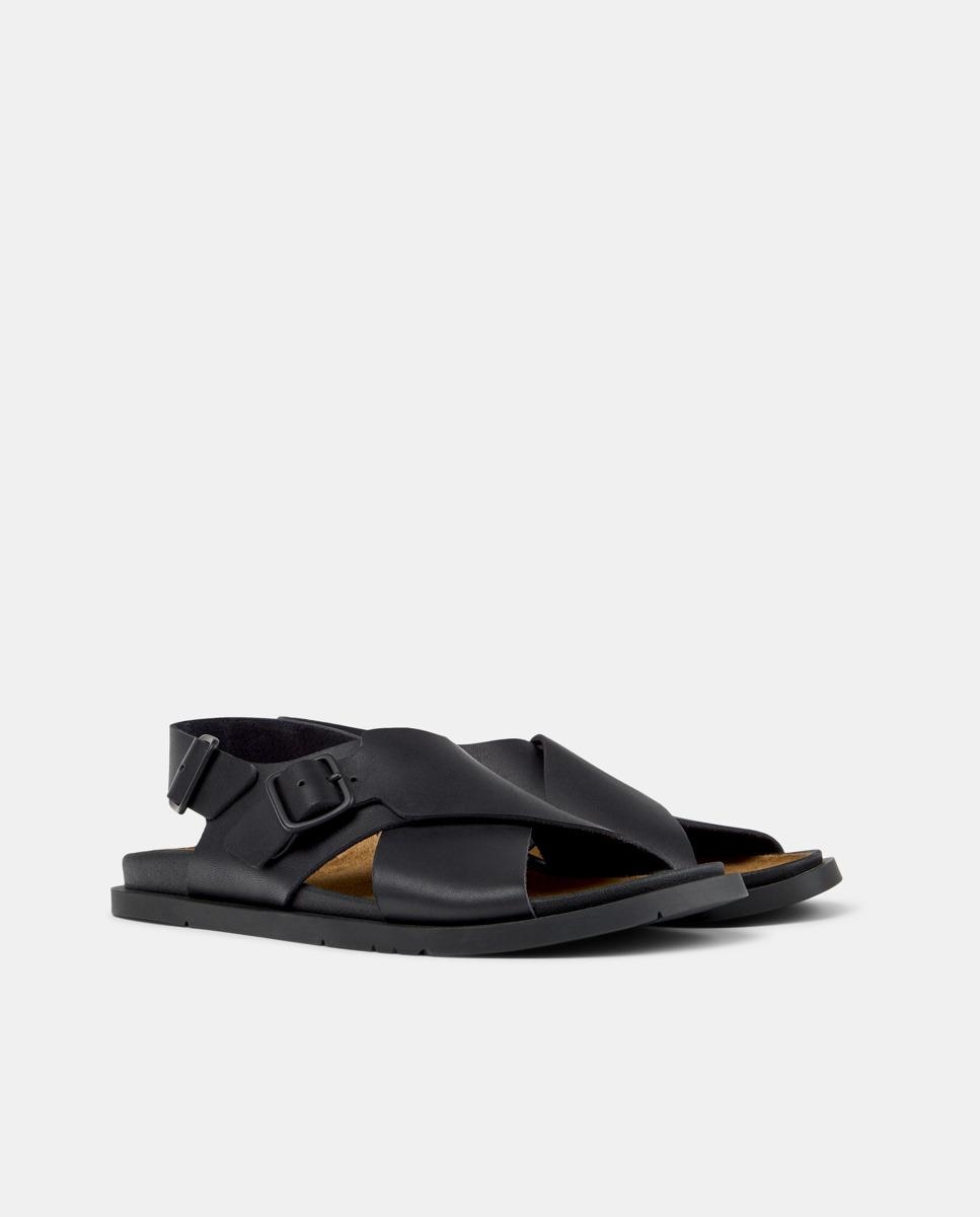 Sandalias de mujer Lluc Sandal de piel - Camper - Negro Negro-5