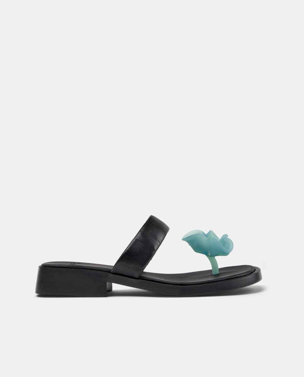 Sandalias de tacón de mujer de piel dana - Camper - Negro Negro-1