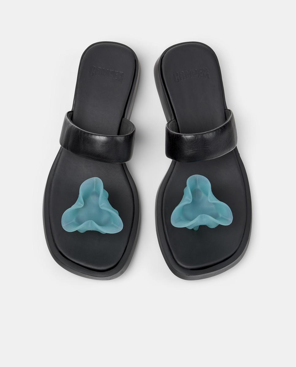 Sandalias de tacón de mujer de piel dana - Camper - Negro Negro-3