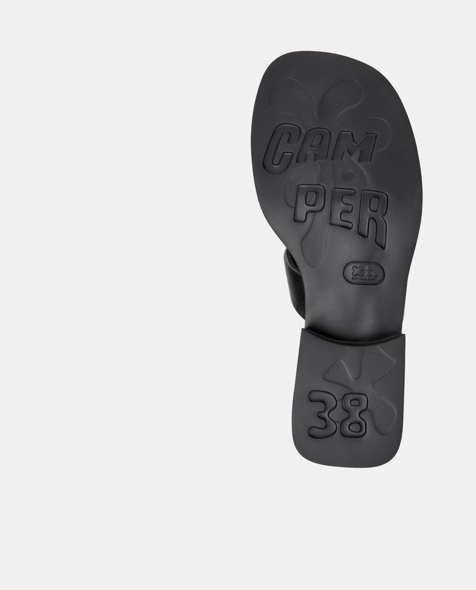 Sandalias de tacón de mujer de piel dana - Camper - Negro Negro-4