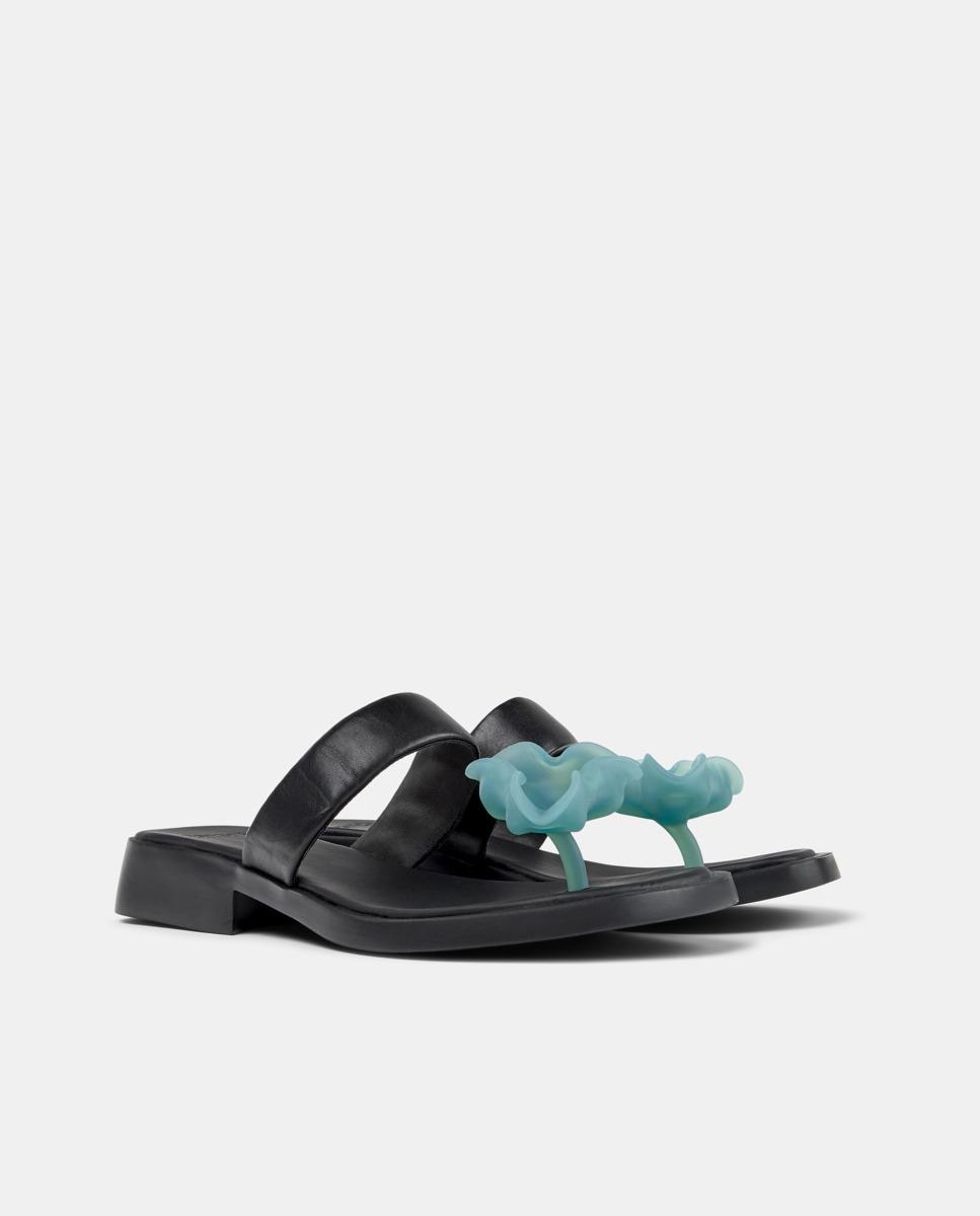 Sandalias de tacón de mujer de piel dana - Camper - Negro Negro-5
