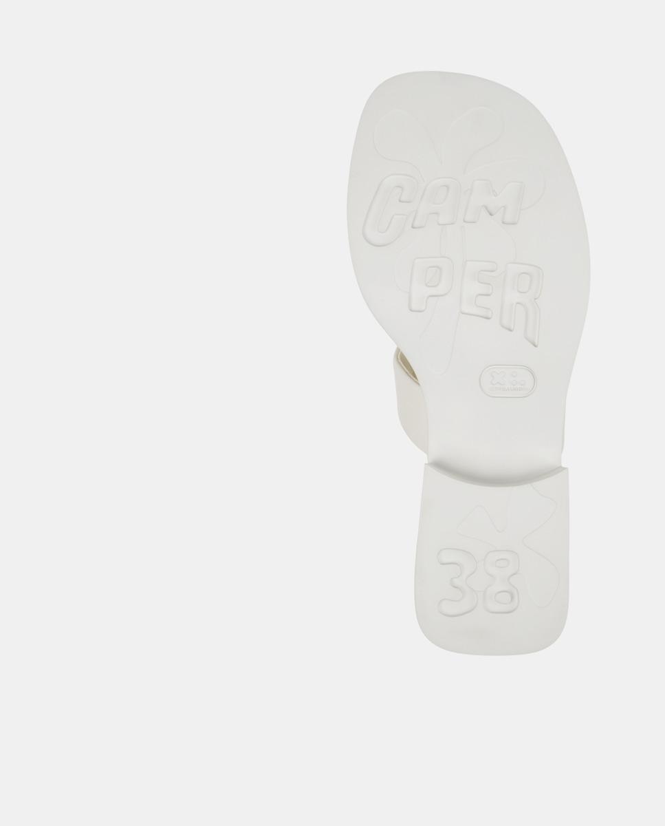 Sandalias de tacón de mujer de piel dana - Camper - Blanco Blanco-4