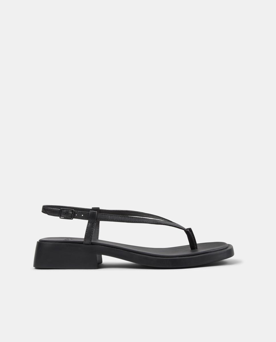 Sandalias de tacón de mujer de piel dana - Camper - Negro Negro-1