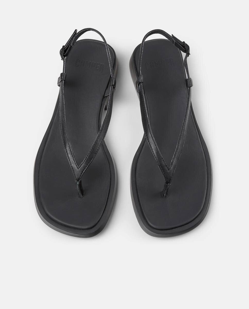 Sandalias de tacón de mujer de piel dana - Camper - Negro Negro-3
