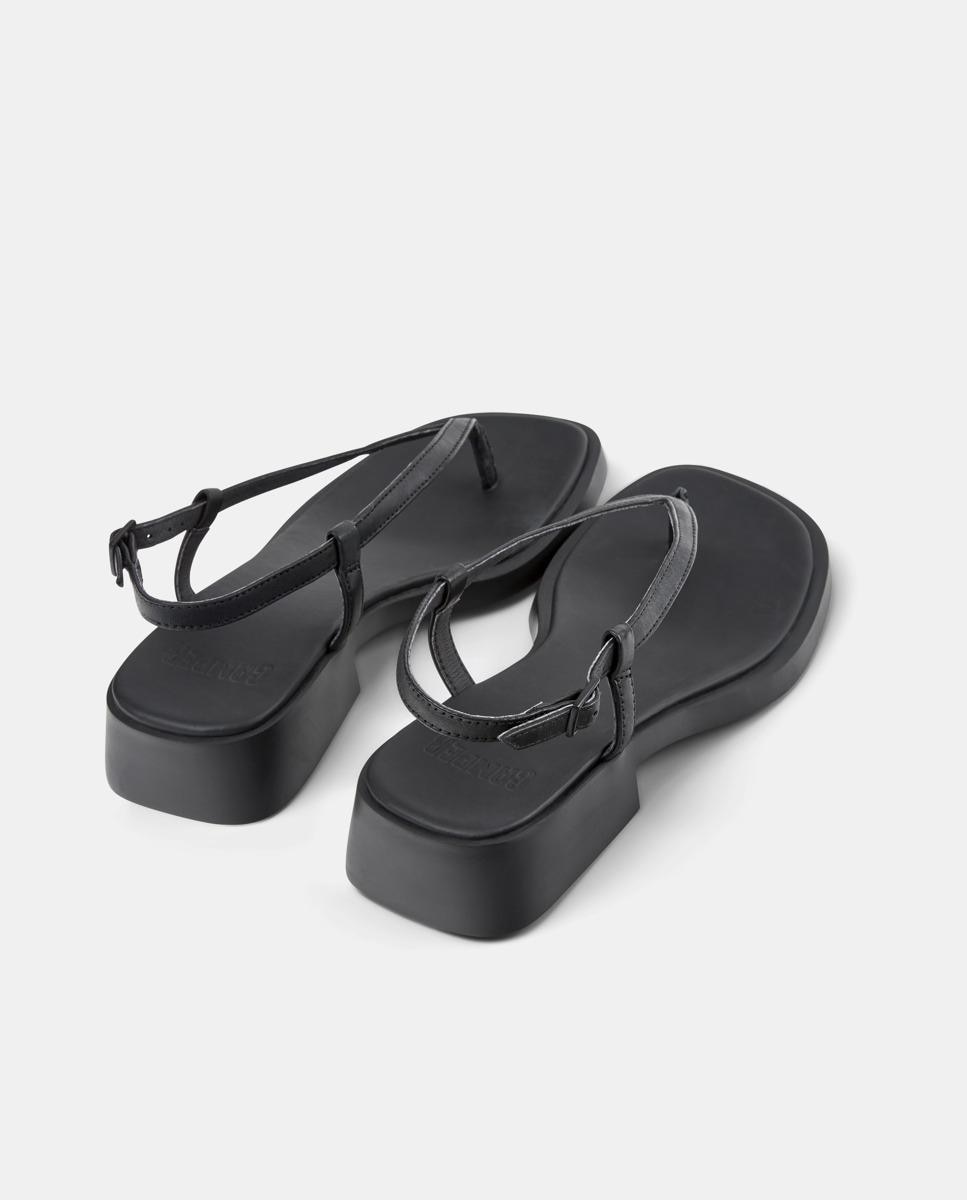 Sandalias de tacón de mujer de piel dana - Camper - Negro Negro-2