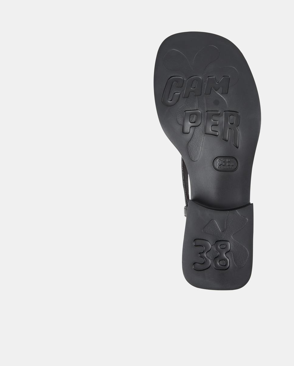 Sandalias de tacón de mujer de piel dana - Camper - Negro Negro-4