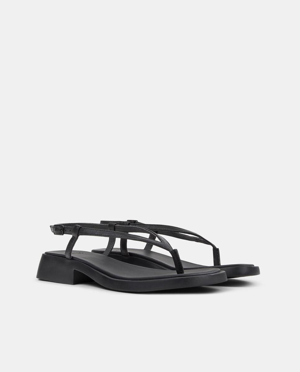 Sandalias de tacón de mujer de piel dana - Camper - Negro Negro-5