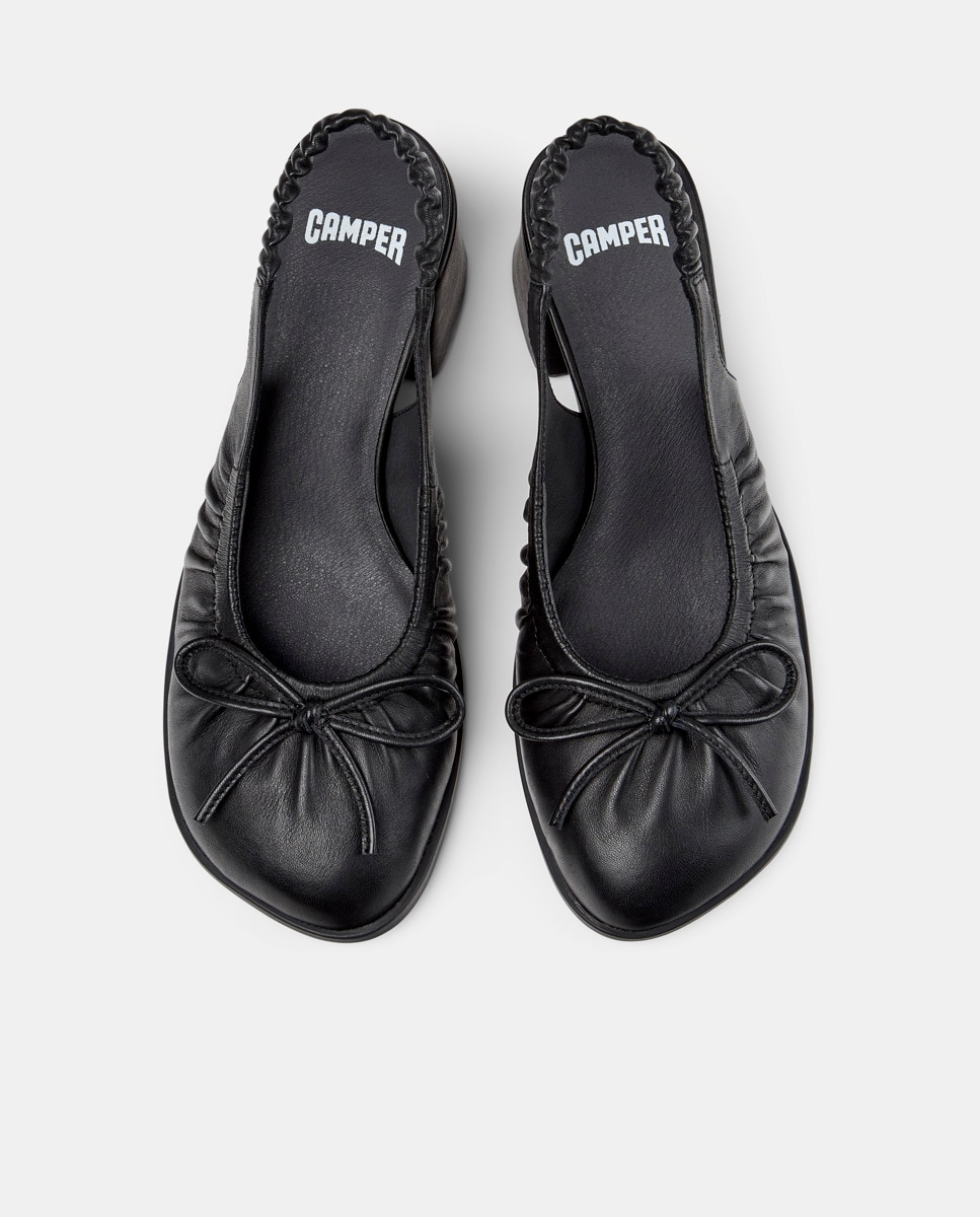 Mocasines con tacón de mujer de piel kora - Camper - Negro Negro-2