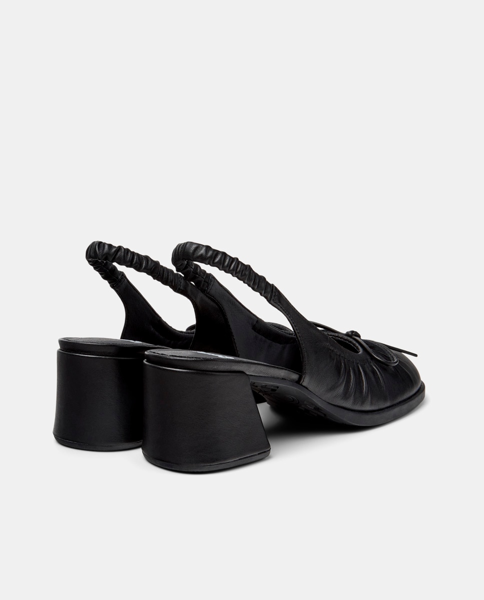 Mocasines con tacón de mujer de piel kora - Camper - Negro Negro-4