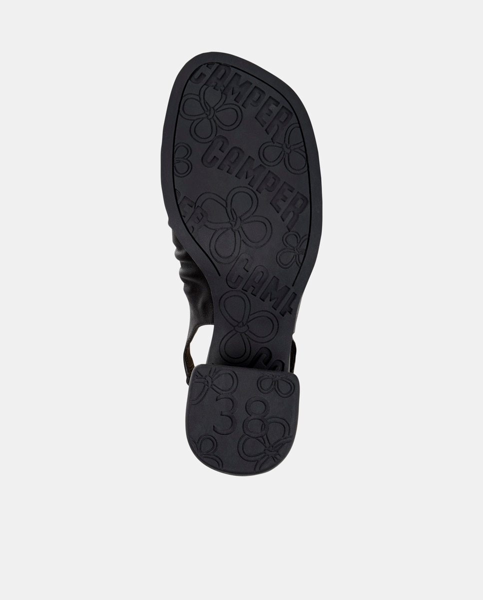 Mocasines con tacón de mujer de piel kora - Camper - Negro Negro-5