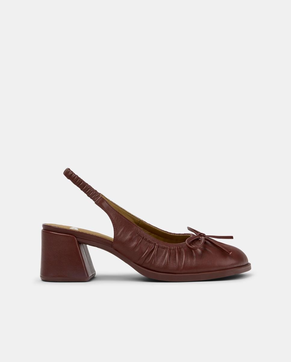 Mocasines con tacón de mujer de piel kora - Camper - Burdeos Burdeos-1
