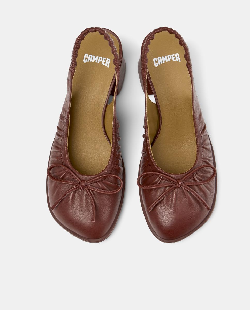 Mocasines con tacón de mujer de piel kora - Camper - Burdeos Burdeos-3