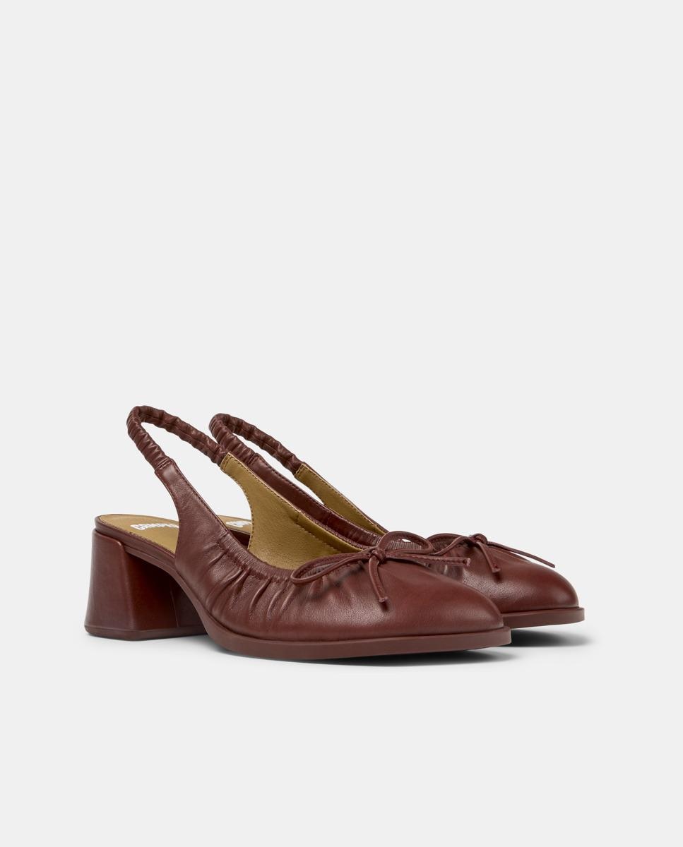 Mocasines con tacón de mujer de piel kora - Camper - Burdeos Burdeos-5