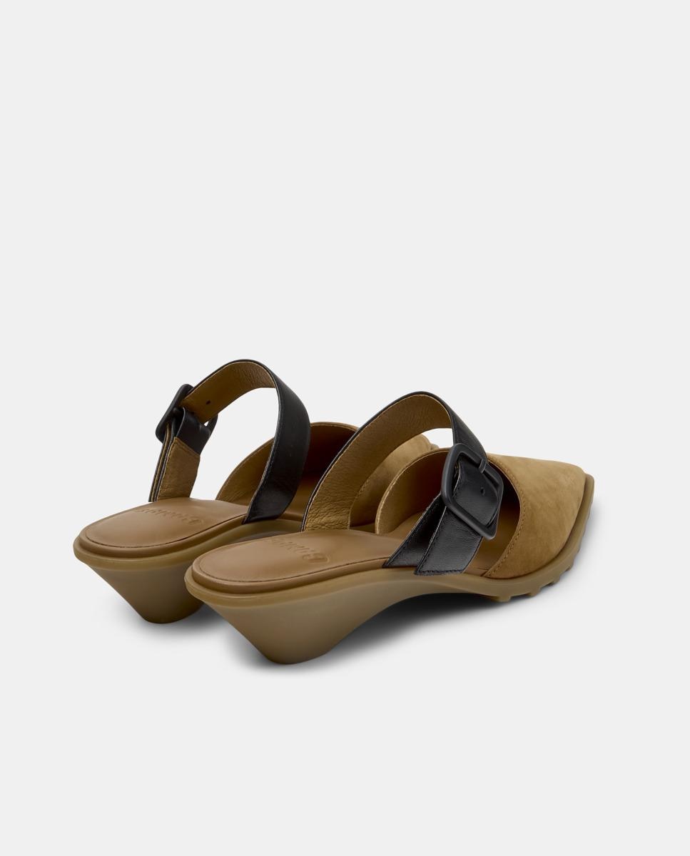 Mules de mujer de piel anita - Camper - Camel Camel-2