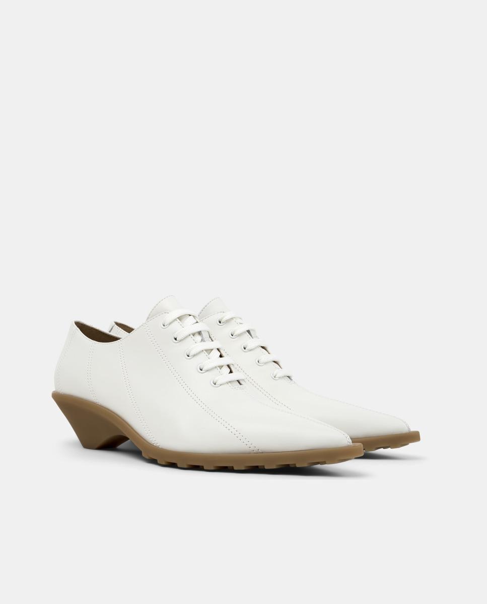 Zapatos de cordones de mujer Anita de piel - Camper - Blanco Blanco-4