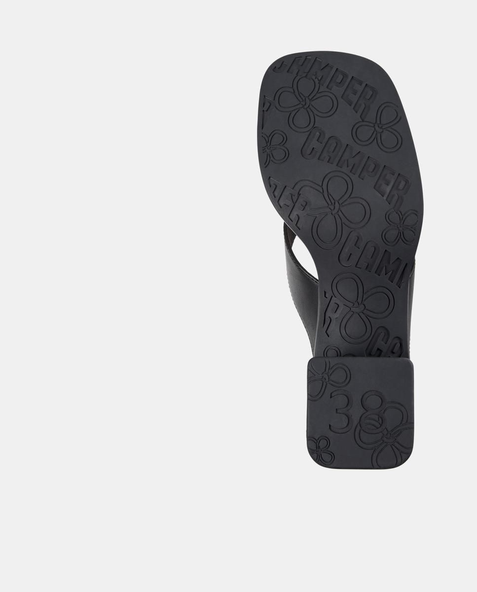 Sandalias de mujer Kora Sandal de piel - Camper - Negro Negro-4