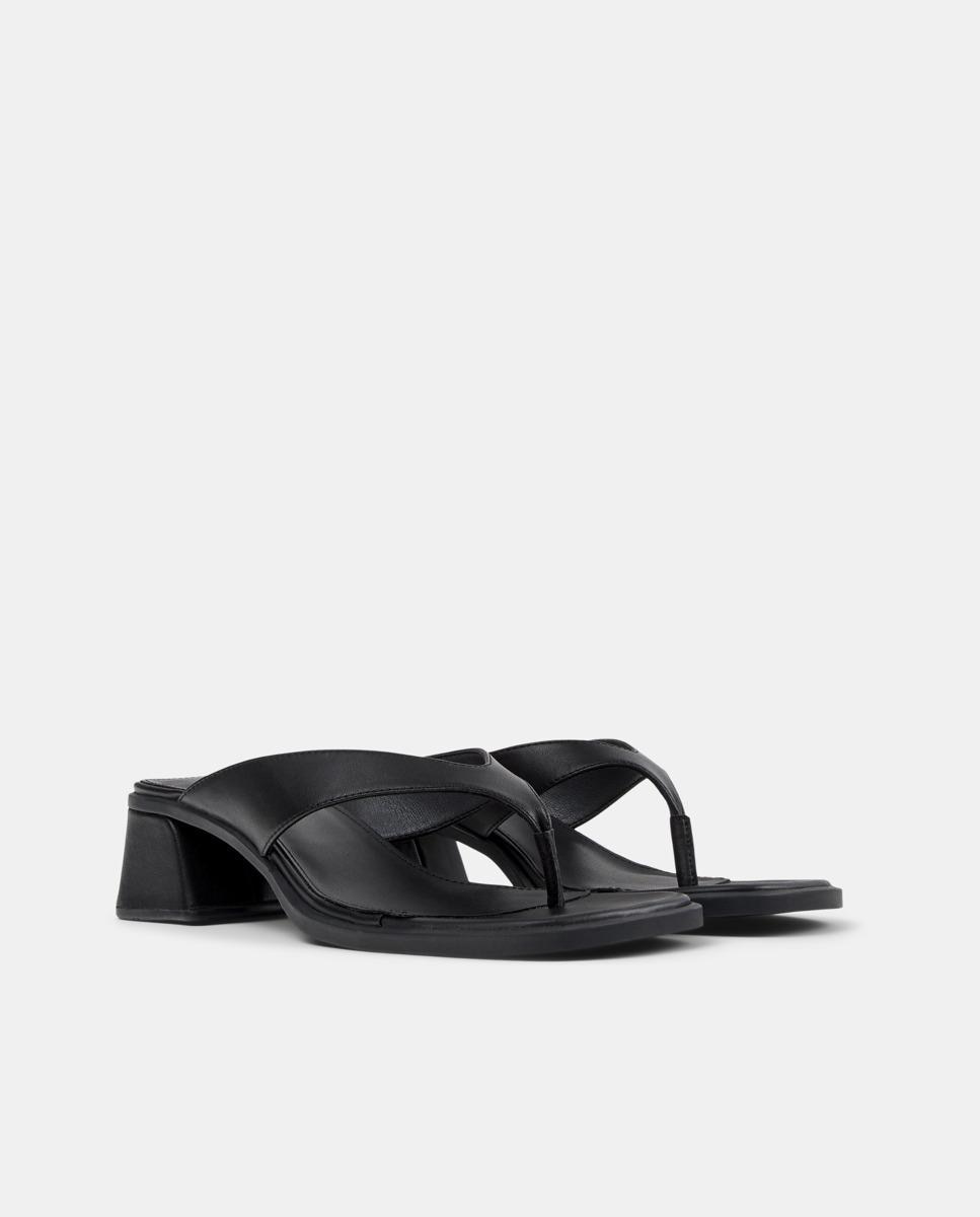 Sandalias de mujer Kora Sandal de piel - Camper - Negro Negro-5