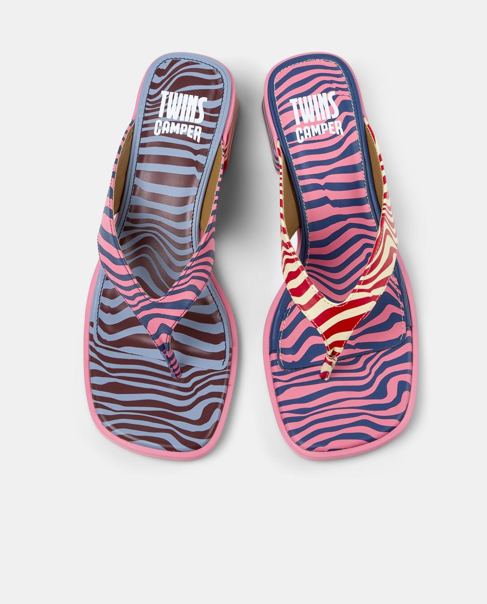 Sandalias de mujer Kora Sandal Twins de piel - Camper - Multicolor Multicolor-2