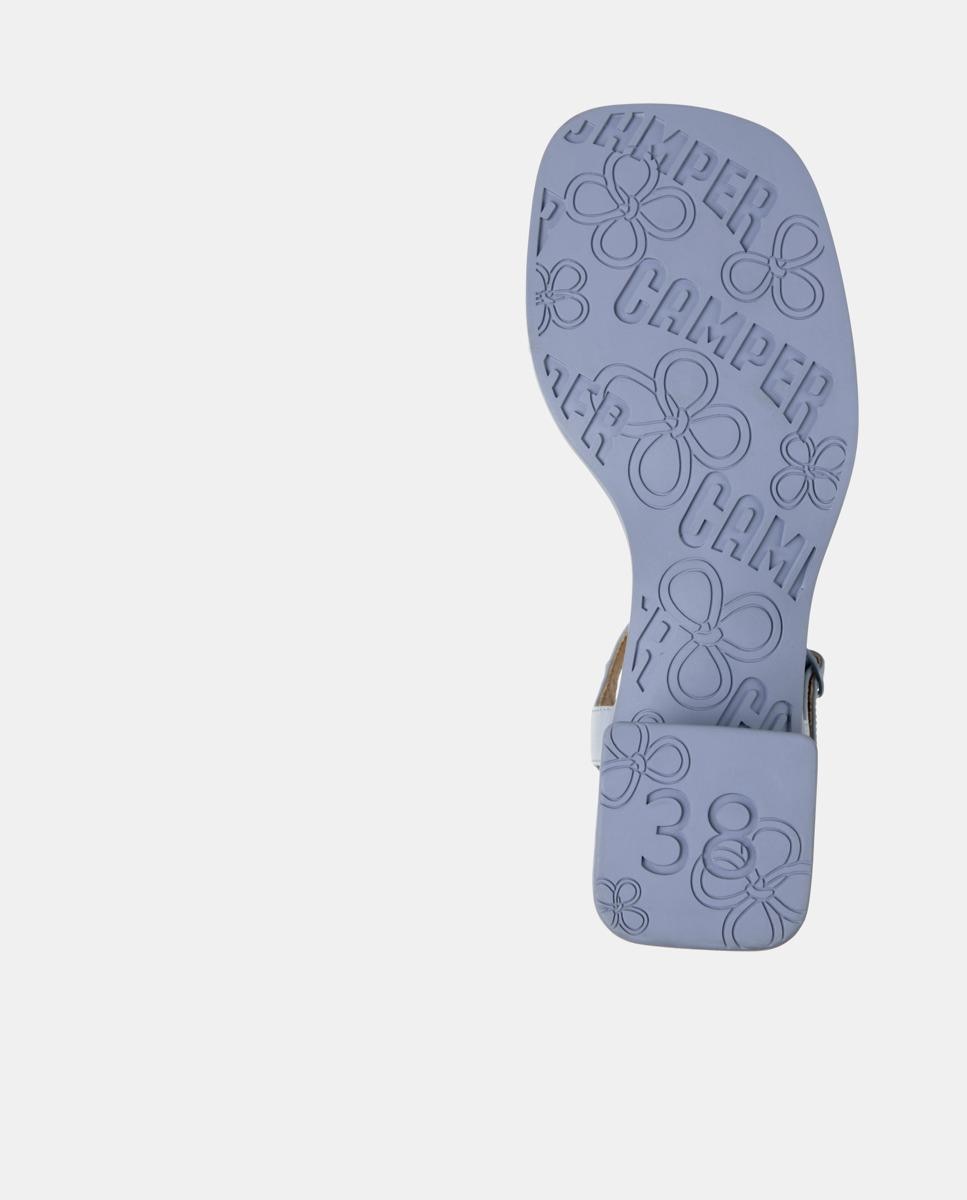 Sandalias de tacón de mujer Kora Sandal de piel - Camper - Azul claro Azul claro-3