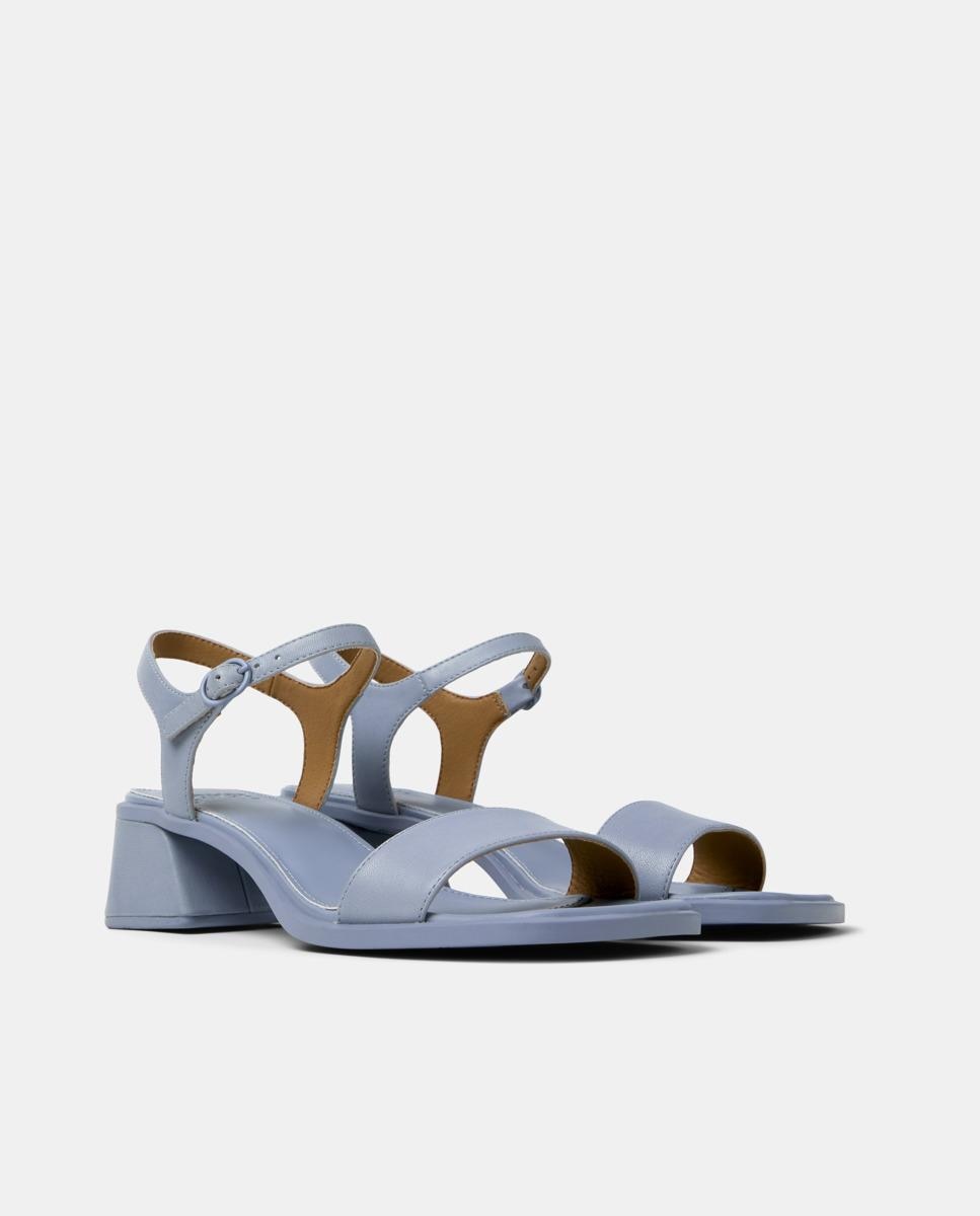Sandalias de tacón de mujer Kora Sandal de piel - Camper - Azul claro Azul claro-2