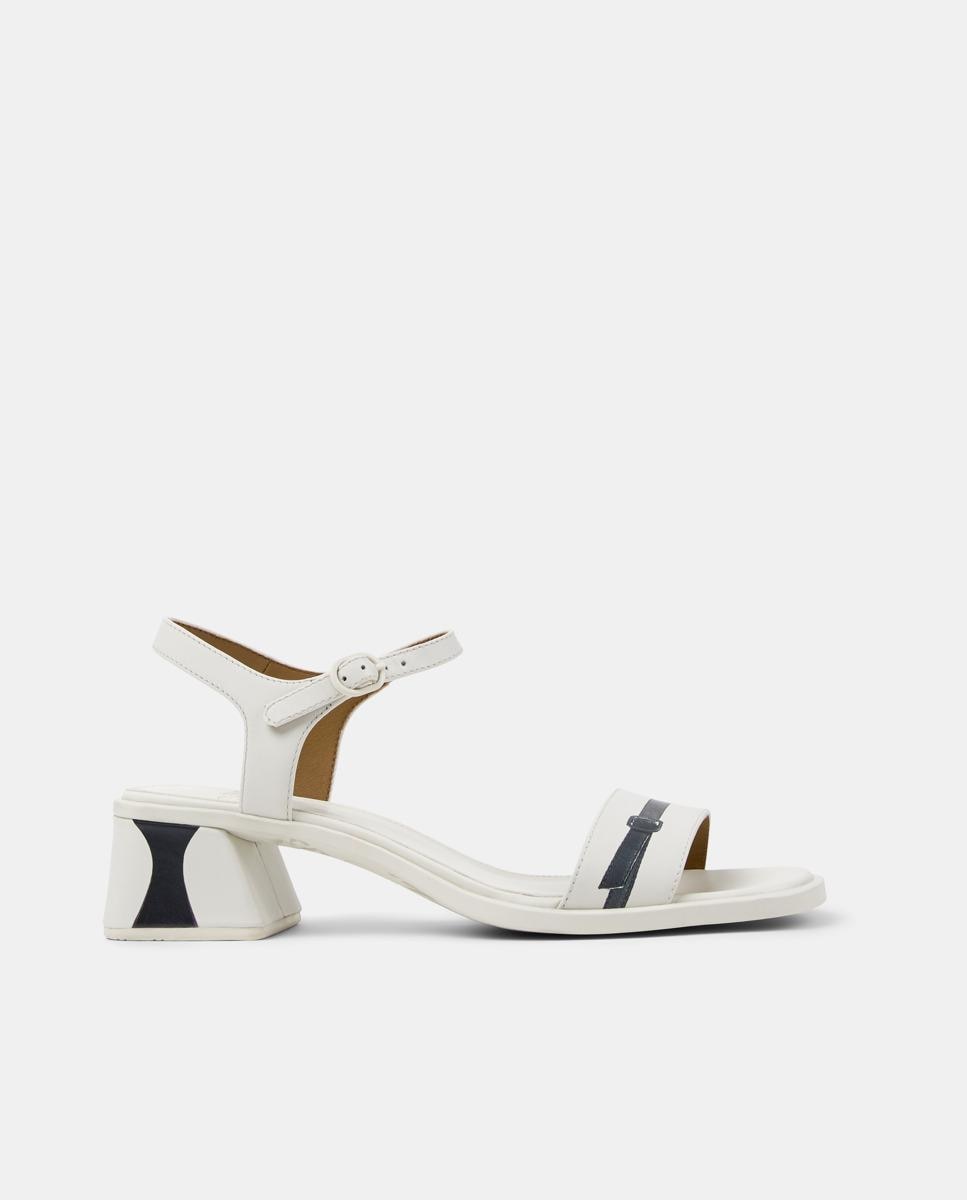 Sandalias de tacón de mujer Kora Sandal de piel - Camper - Blanco Blanco-1