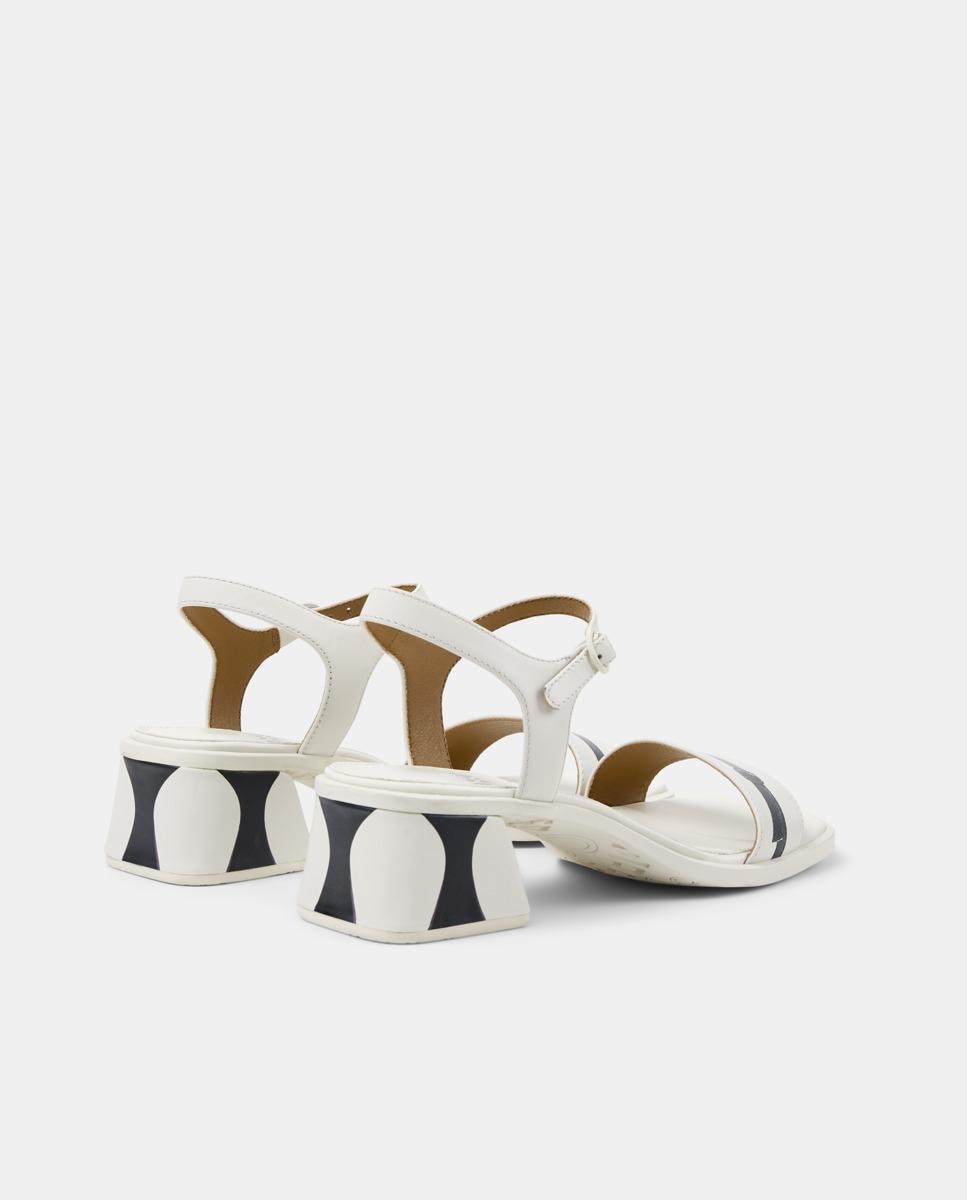 Sandalias de tacón de mujer Kora Sandal de piel - Camper - Blanco Blanco-2