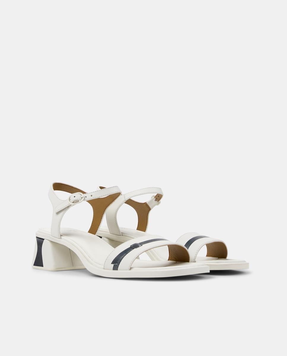 Sandalias de tacón de mujer Kora Sandal de piel - Camper - Blanco Blanco-5