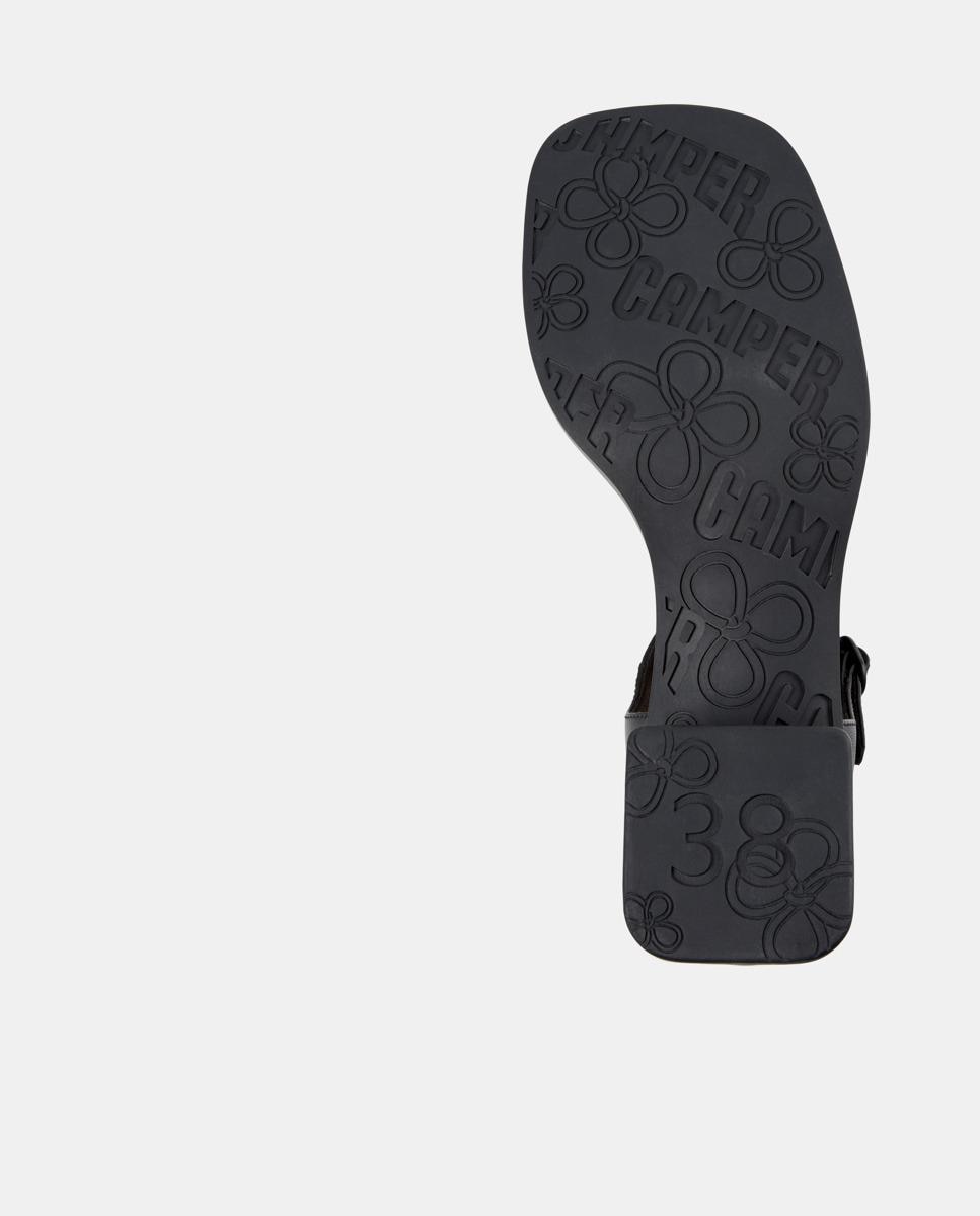 Sandalias de tacón de mujer Kora Sandal de piel - Camper - Negro Negro-3