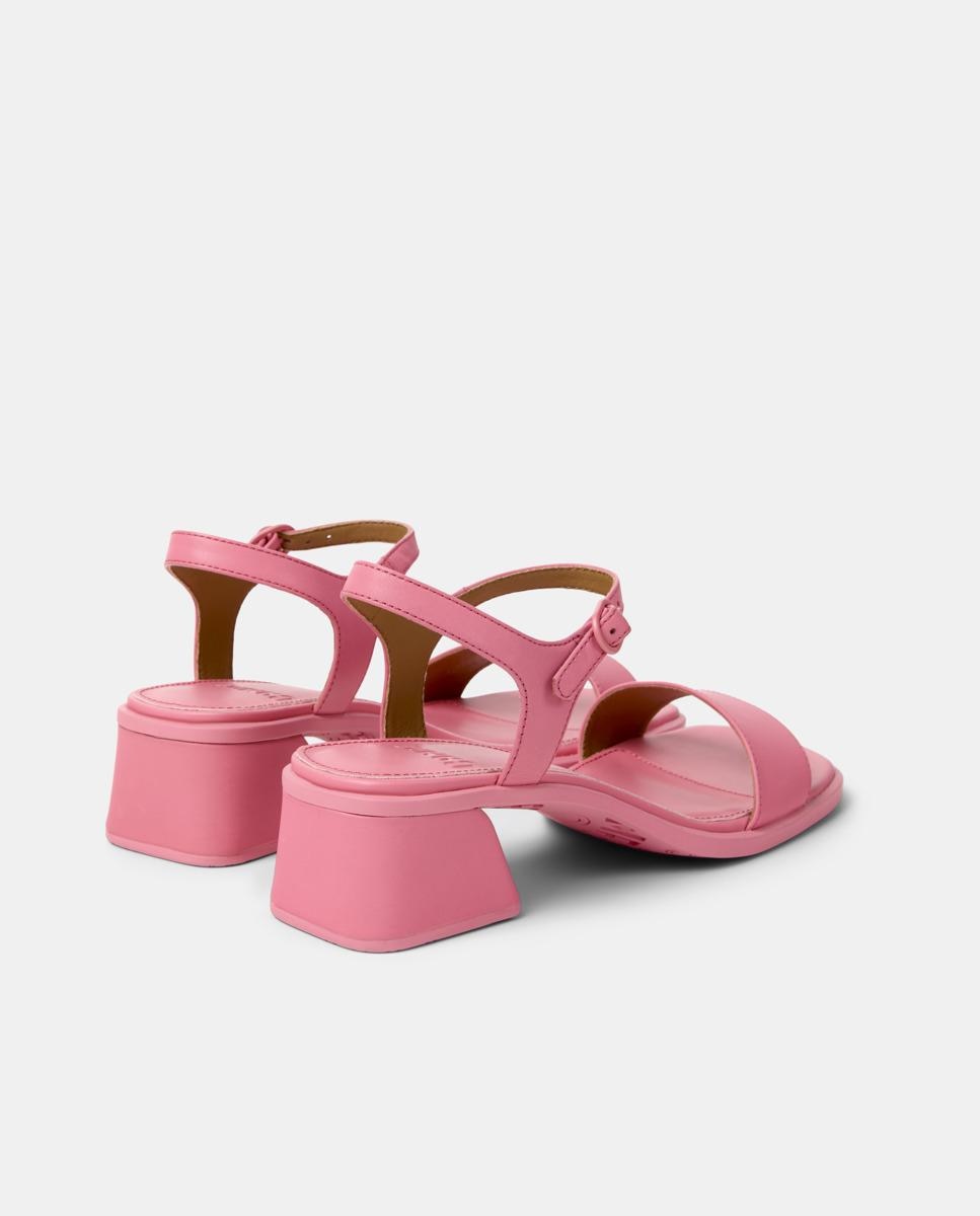Sandalias de tacón de mujer Kora Sandal de piel - Camper - Rosa chicle Rosa chicle-2