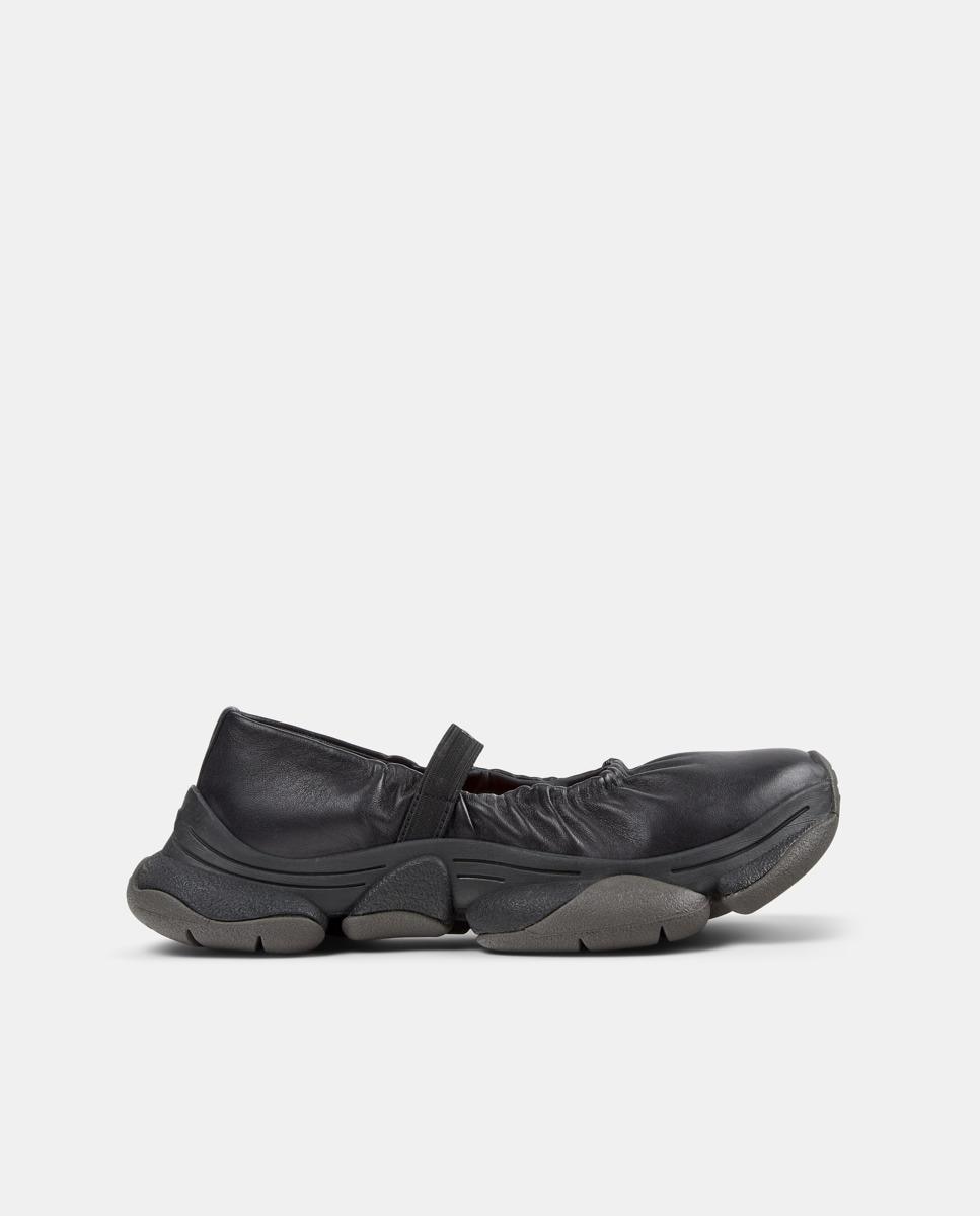 Bailarinas planas de piel de mujer Karst 2 - Camper - Negro Negro-1