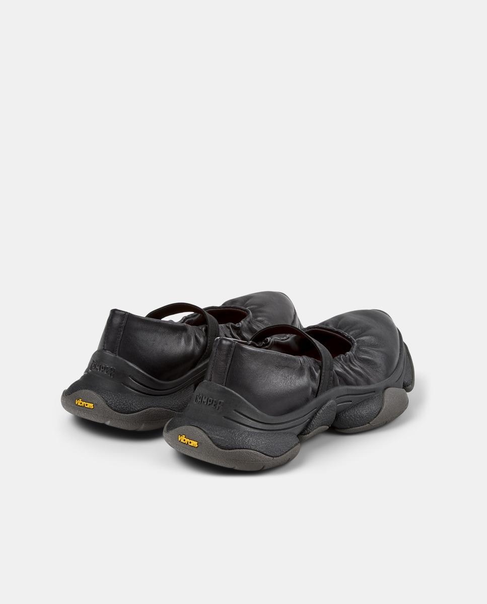 Bailarinas planas de piel de mujer Karst 2 - Camper - Negro Negro-2