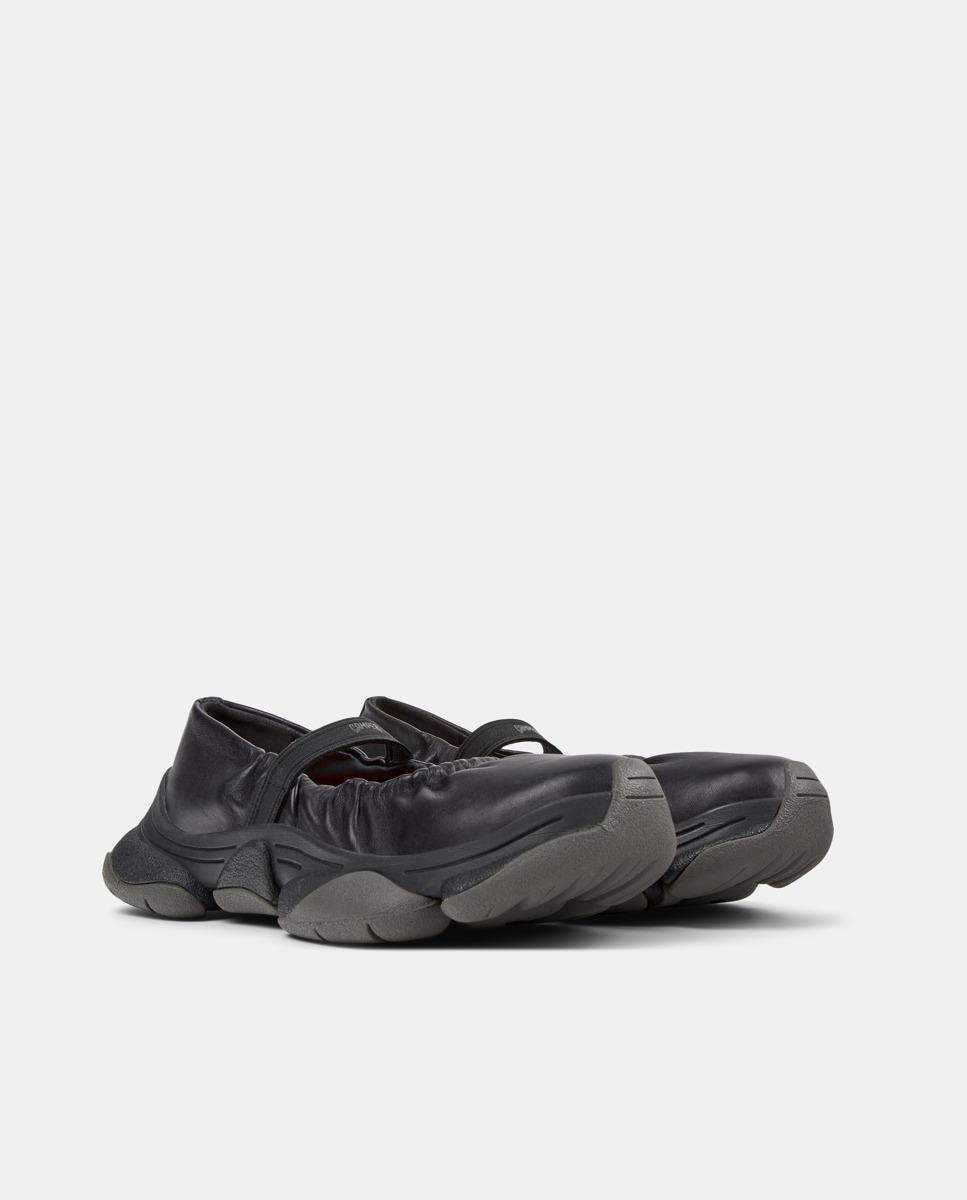 Bailarinas planas de piel de mujer Karst 2 - Camper - Negro Negro-5