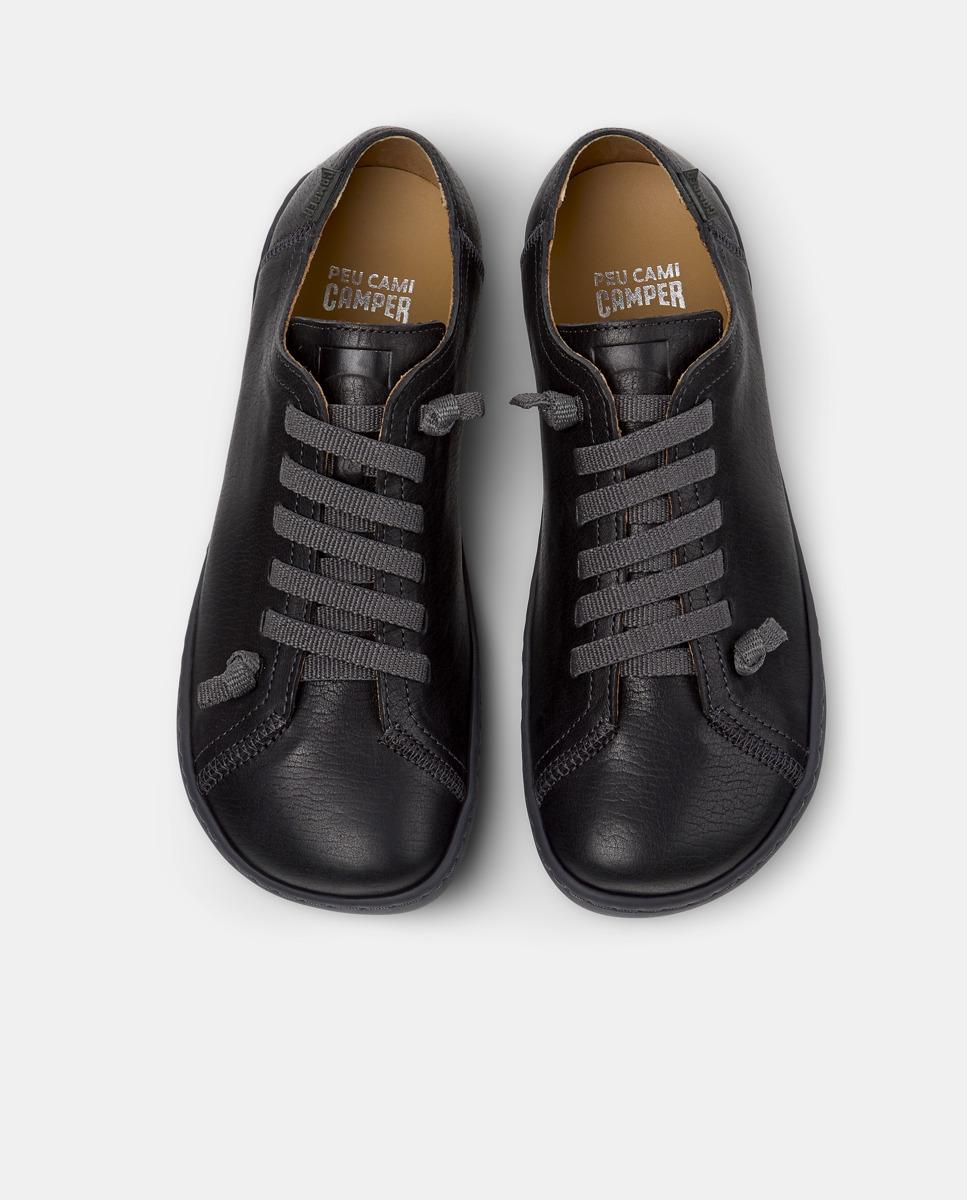 Zapatillas de mujer peu cami de piel - Camper - Negro Negro-3