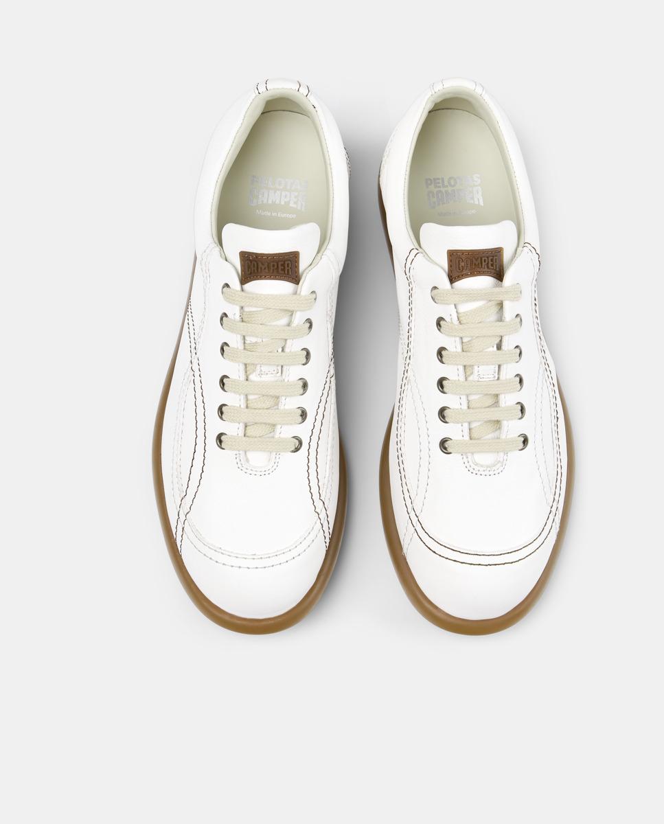 Zapatillas de mujer pelotas ariel hella twins de piel - Camper - Blanco Blanco-3