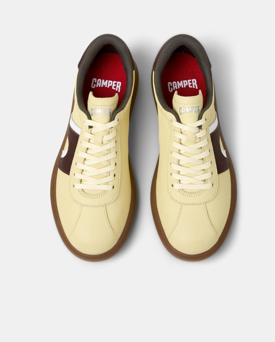 Zapatillas de mujer pelotas soller de piel - Camper - Crema Crema-3
