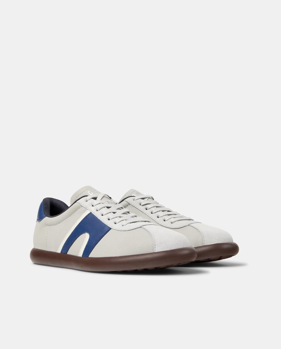 Zapatillas de mujer Pelotas Soller de piel - Camper - Gris claro Gris claro-5