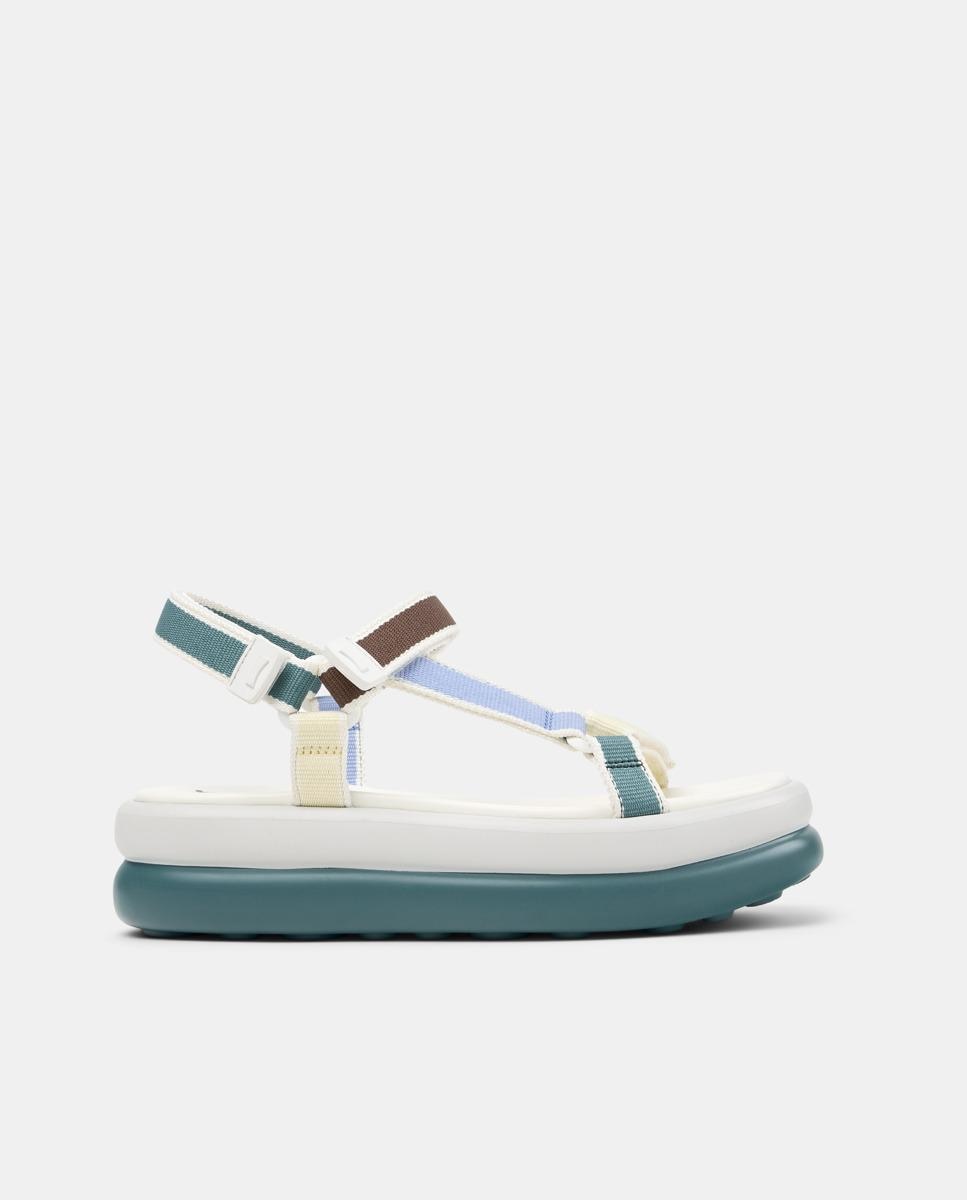 Sandalias de tacón de mujer pelotas flota up twins plataforma - Camper - Blanco / Verde anticuario Blanco / Verde anticuario-1