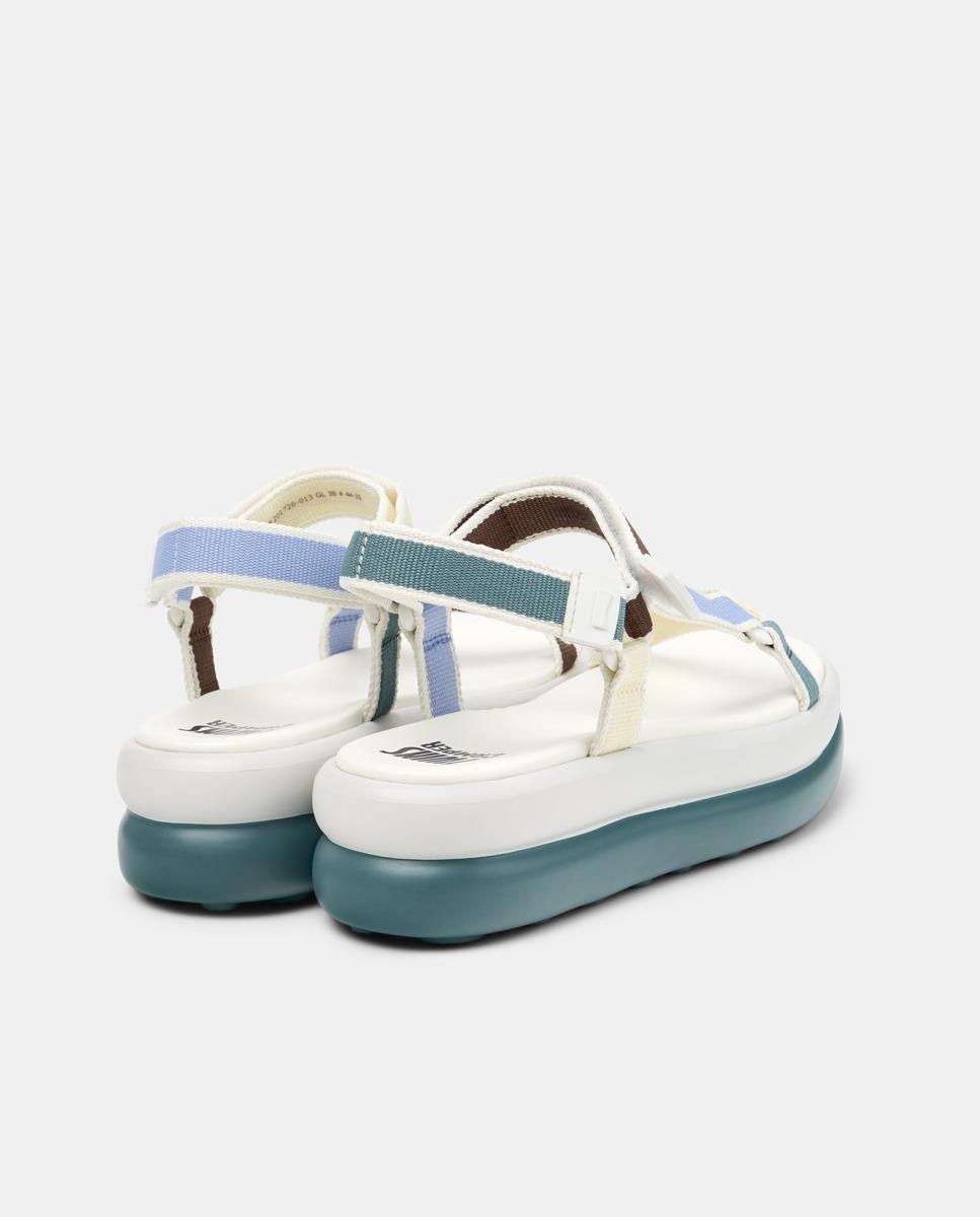 Sandalias de tacón de mujer pelotas flota up twins plataforma - Camper - Blanco / Verde anticuario Blanco / Verde anticuario-2