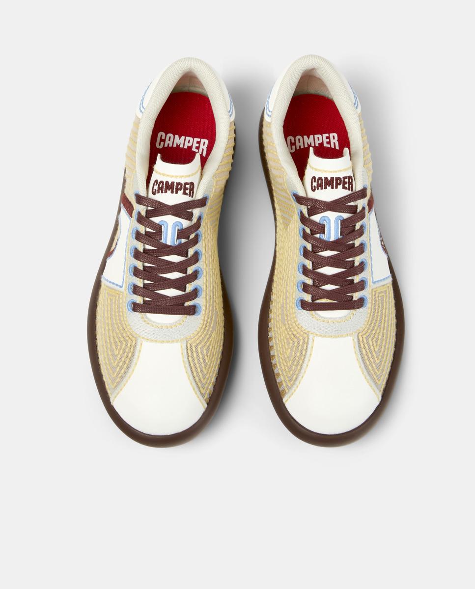 Zapatillas básicas de mujer con cordones pelotas soller - Camper - Amarillo Amarillo-3