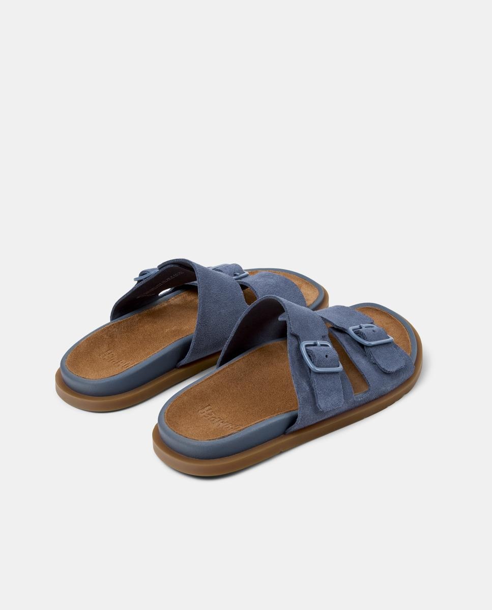Sandalias planas de mujer de piel lluc sandal - Camper - Azul Azul-2
