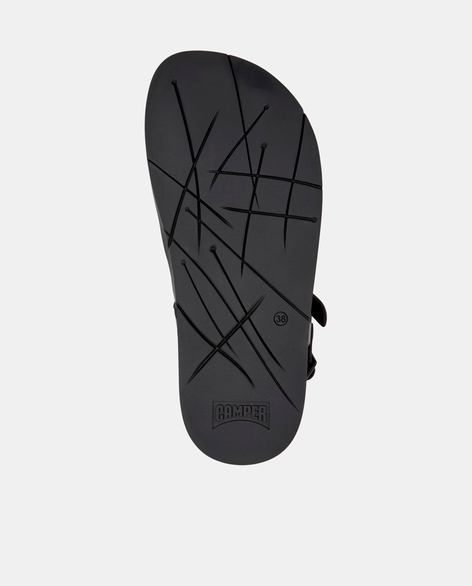 Sandalias de mujer Lluc Sandal de piel - Camper - Negro Negro-5